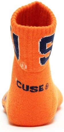 Чорапи DB Fan Gear Syracuse Orange Quarter Чорапи, Бял / Оранжев