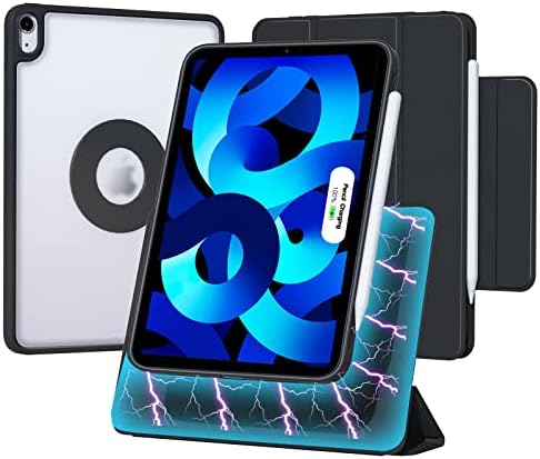 Хибриден калъф OYEEICE за iPad Air 10,9 инча 5/4-то поколение (2022/2020), Магнитна Свалящ Завъртане на капачката от