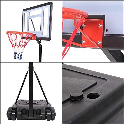 Баскетболното Пръстен Ktaxon за басейна, Регулируема височина 45-53 , Усъвършенстване на Преносима Стойка за Баскетболен