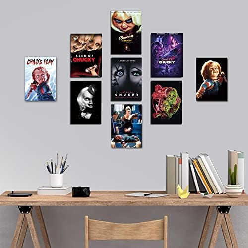 Плакат на Булката на Чъки, Комплект от 9 артистични Щампи за декора на стените, определени Подарък за феновете на филма