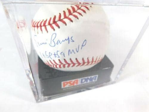 MVP 1958 +1959 години Ърни Банкс подписа бейзболен договор с LOA и оценка на PSA / DNA 10 бейзболни топки с автографи