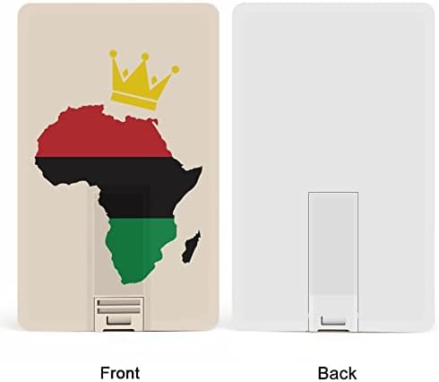 Карта на Африка, с Корона USB Устройство Дизайн на Кредитна Карта, USB Флаш Устройство U Диск, Флаш Устройство 32G
