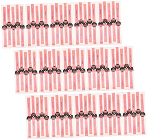 Yardwe 300 Бр Стикери Райе Розов Цвят, украсена с крафт-хартия