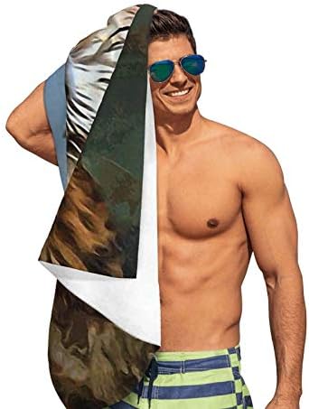 Плажна Кърпа с Изображение на Миниатюрен Шнауцера за възрастни, 32x52 инча, Впитывающее Джобно Леко Одеало, Чаршафи,