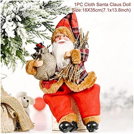 PIFUDE Дядо Коледа е Коледната Кукла на Дядо Коледа и Весела Коледна Украса за дома Коледна украса (Цвят: 1)