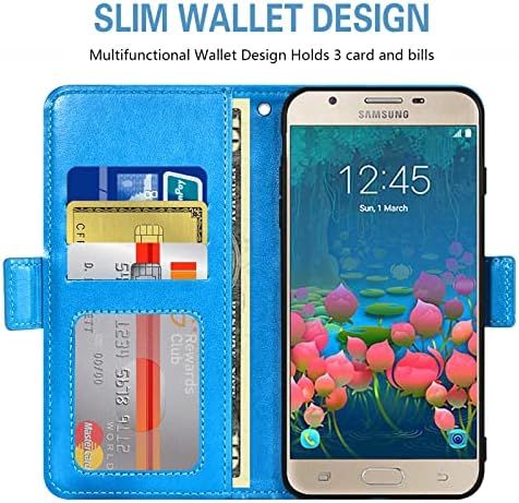 Asuwish е Съвместим с Samsung Galaxy J5 Prime , една чанта-портфейл и Защитно фолио за екран от закалено Стъкло,