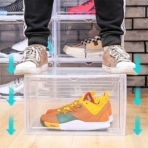 NICEDAYFY Прозрачна Пластмасова Кутия за Обувки с Магнитна Закопчалка, Штабелируемый Калъф За Съхранение, Органайзер