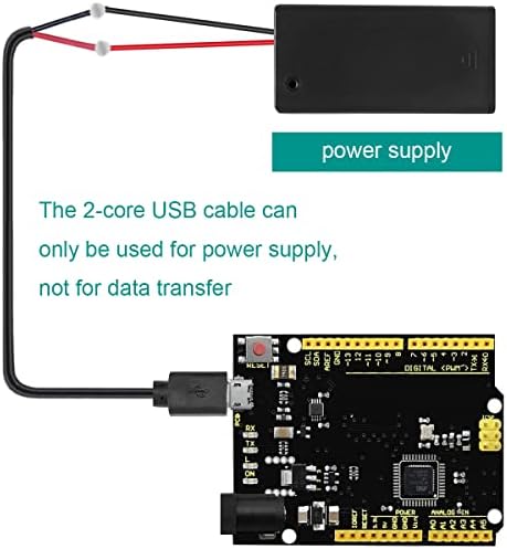 Кабел DKARDU Micro USB Plug-изход към 2 x Отворен края кабел, Конектор USB 2.0 към 2-Проводному Източник на захранване,