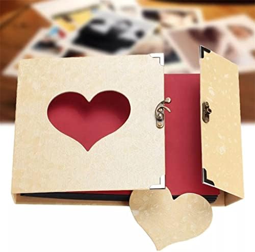 MHYFC 10 инча Поставяне на Самозалепващи Черни Страници за Лоялни клиенти с надпис Love Heart Книга на Паметта Фото Ретро