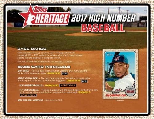 2017 Topps Heritage High Number Бейзболна Кутия За Хоби - Восъчни Опаковки За Бейзбол