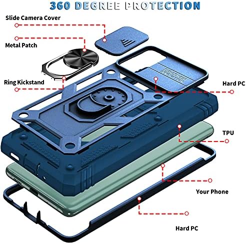 pompvla за Samsung Galaxy S20 FE Case 5G с 2 Защитни Филм от закалено Стъкло с Магнитен Пръстен за автомобилна Стойка и капак Камера Противоударная Защита от падане на Военен клас, з
