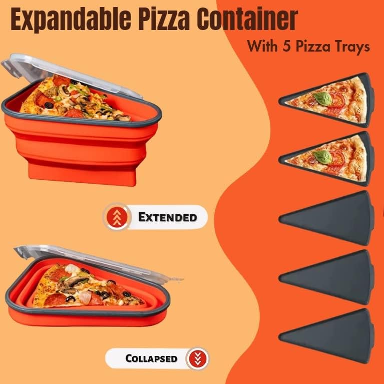 За многократна употреба контейнер за съхранение на пица – Здрав контейнер за пица с подносами за подаване на Титуляр