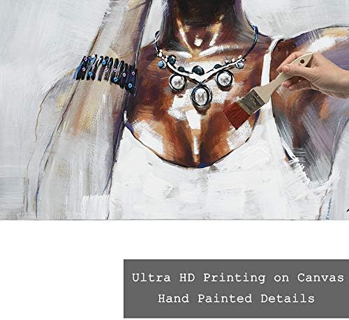 ARTINME Платно Стенно Изкуство Афроамериканское Стенно Изкуство Черна Художествена Живопис върху платно Съвременно Изкуство