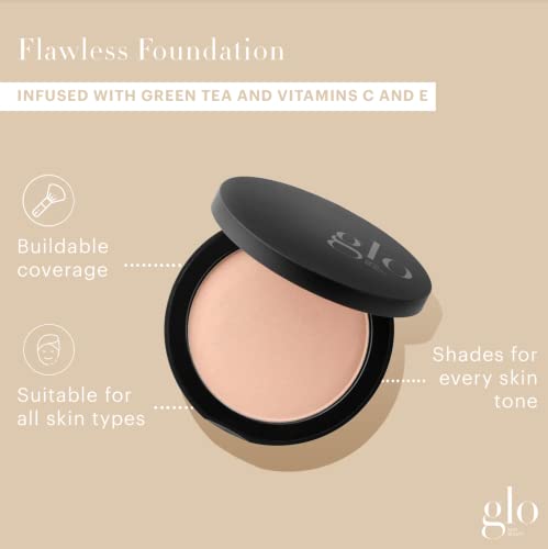 Пудровая основа за грим Glo Skin Beauty Base Pressed - Безупречно покритие за блестящ естествен ефект Втора кожа (Бежово