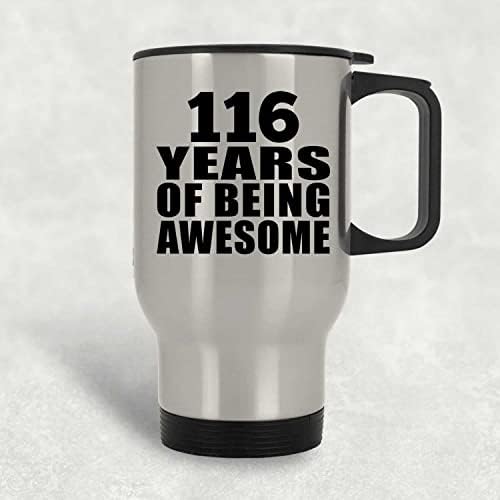 Дизайн в чест на 116-ти Рожден Ден, 116 Години да Бъде Страхотно, една Сребърна Чаша За Пътуване, 14 грама, на Изолиран
