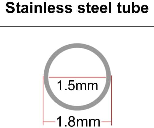 Сверхтонкая тръба от неръждаема стомана 304, външен диаметър 1,8 мм, дебелина на стената 0.1 mm 0,2 mm, от 0,4 mm, тръба