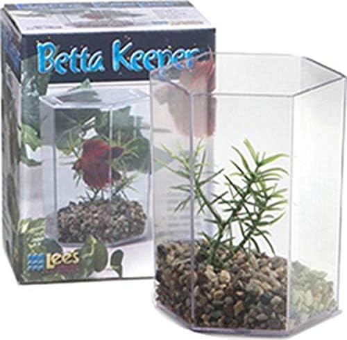 Lee ' s Betta Keeper с Капак, Чакъл и Малки растения