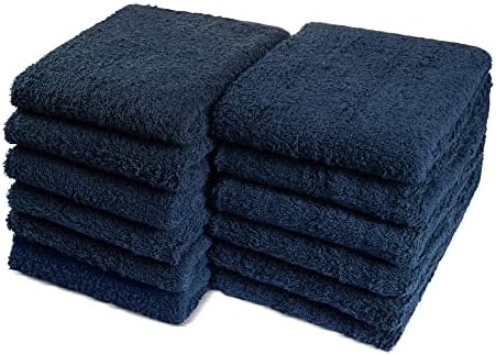 Кърпи за грижа за автомобила Essentials за пране и грижа за детайли, Комплект от 12 броя, Бежово от памук с кольцевым