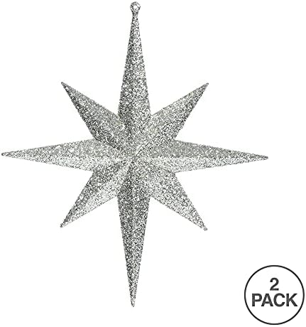 Коледна украса Vickerman 12с переливчатым блясък цвят Шампанско звездата на витлеем, по 2 броя в кашон