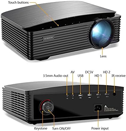 ZGJHFF Full 4K 1920x1080P LCD 9,0 LED видео проектор за Домашно Кино в прожектор за Смартфон Таблет