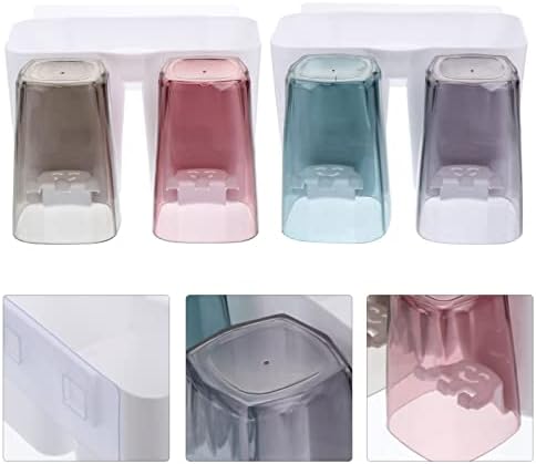 Alipis 3 Комплект Закачалка Без Паста за зъби Проста Опаковка Органайзер Без нокти Стенни Поставка за Тоалетна Многоцелеви