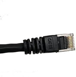 Micro Connectors, Inc. 7-крак Мрежов кабел Cat 5e UTP, без довършителни RJ-45 - Черен (E07-007B)