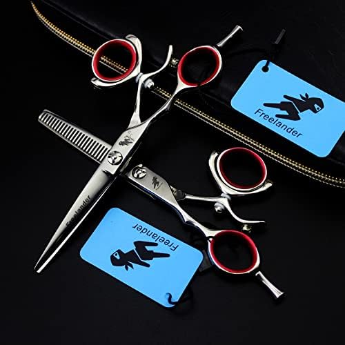 HIAOQ Фризьорски Ножици Професионален Набор от Зъбни Ножица За Подстригване От Неръждаема Стомана, Ножици за Филировки/Текстуриране
