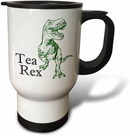 3dRose Tea Rex, Чаша за пътуване, 14 Грама, Неръждаема стомана