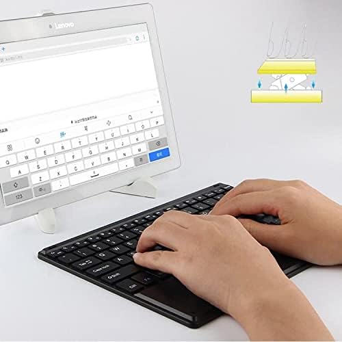 Клавиатурата на BoxWave, съвместима с Motorola Moto G30 (Клавиатура от BoxWave) - Клавиатура SlimKeys Bluetooth с трекпадом,