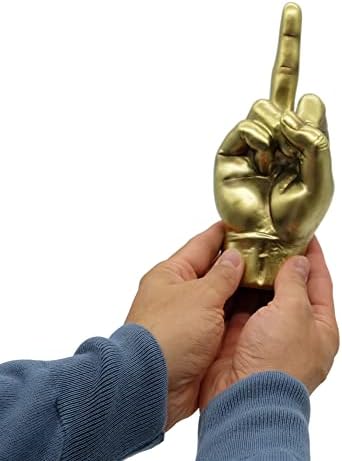 Водажио Целувката Ми. Златен пръст - Декоративна Скулптура Ръце от мрамор смола 8 Златен Декор - Златната Ръка като декор