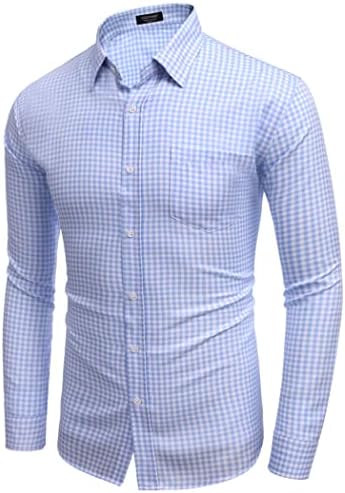 Мъжки ризи COOFANDY Regular Fit, Ризи с копчета, Изпъстрен Ризи Без бръчки С дълъг ръкав