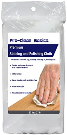Pro-Clean Basics 21830-K-250 Универсална Кърпа за лакиране и полиране, Безворсовая и сверхпоглощающая, 27 x 27, бяла,