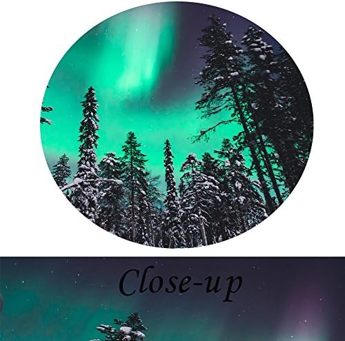 Творческа Изкуството на Северното Сияние Печат Върху Платно Природа на Норвегия Зелено Сияние Плакат Снежна Дърво Горски