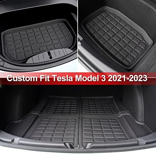 Постелки за багажник на Tesla Model 3 2022 2023 2021 Аксесоари, всички сезони на Карго Подложка Tesla Model 3, Органайзер