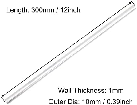 VictorsHome 6063 Алуминиева Кръгла Тръба, с Диаметър 10 мм, Дебелина на стената 1 mm, Дължина 300 мм, Метални Безшевни