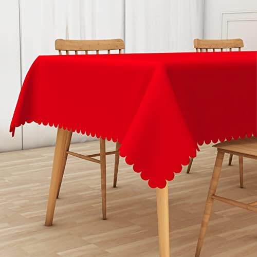Червено Покритие за масата, Червената Полиестерна Водоустойчив Покривка, многократна употреба Покритие За Масата, Червено
