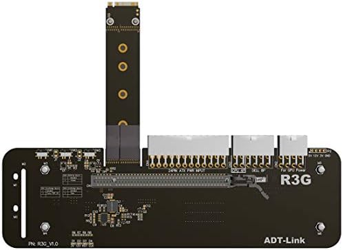 Скоба за външна видео карта ADT-LINK M. 2 Key M NVMe с жак PCIe3.0 x4 25 cm, 50 cm 32 gb за ITX STX NUC VEGA64 GTX1080Ti