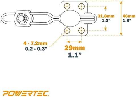 Быстроразъемный оттичане Рычажный скоба POWERTEC 20335 Товароподемност 12130-500 паунда с Гумена прижимным фитил, 2PK