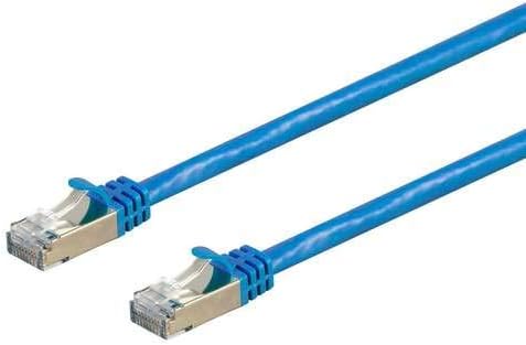 Свързване на Ethernet кабел Monoprice Cat7 - 1 фут - Синьо | Мрежа за интернет-кабел - Блокирани Flexboot RJ-45 600 Mhz-S/FeetP