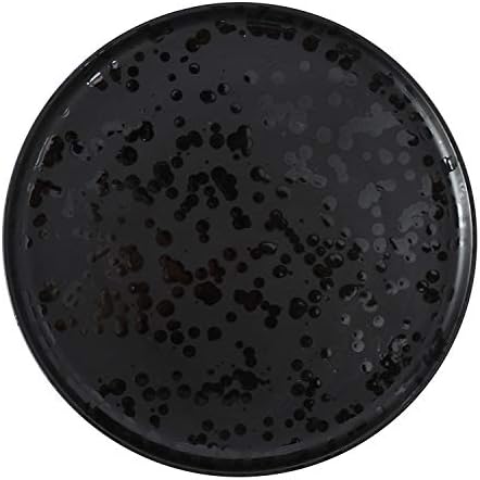 XUFENG 10-Инчови Матово Черни Кръгли Керамични Кът чинии за Пай, Обслужващи чинии за Десерт, Комплект от 4