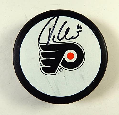 Майк Раффл подписа хокей шайба Филаделфия Флайърс Auto 283 - за миене на НХЛ с автограф