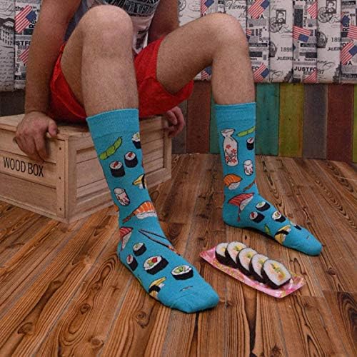 HSELL Мъжки Чорапи С Забавен Модел Под Рокля - Забавно Новост, Памучни Чорапи Луд Дизайн