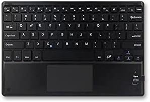 Клавиатурата на BoxWave, съвместима с OnePlus Nord CE 5G (Клавиатура от BoxWave) - Bluetooth клавиатура SlimKeys с трекпадом, Преносима клавиатура с трекпадом за OnePlus Nord CE 5G - Черно jet black