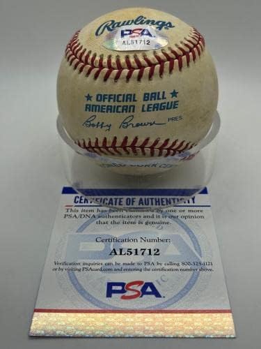 Денис Экерсли Окланд А Подписа Автограф Официален представител на MLB Бейзбол PSA DNA * 12 бейзболни топки с автографи