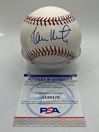 Рамон Мартинес Джайентс Къбс Подписа Автограф Официален Представител на MLB Бейзбол PSA DNA - Бейзболни Топки С Автографи