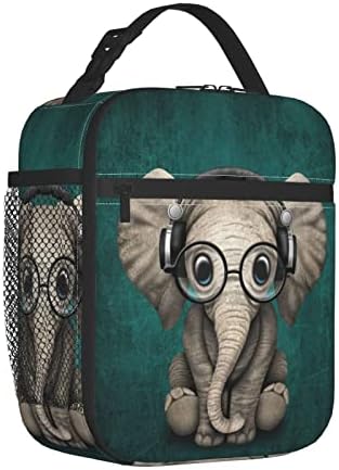 Чанта за Обяд PINEPAL Elephant, Изолиран Обяд-Бокс, за многократна употреба Портативен Термохолодильник, Чанта-Тоут,