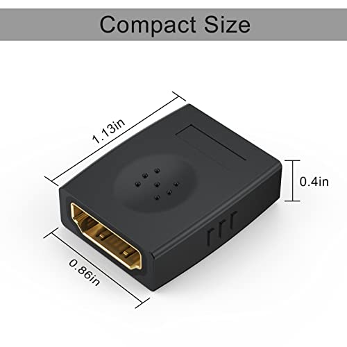 UVOOI HDMI Женски Адаптер, 4K, HDMI-Конектор за удлинительного HDMI кабел, Съвместим с Xbox, PS4/PS5, HDTV, Монитор,