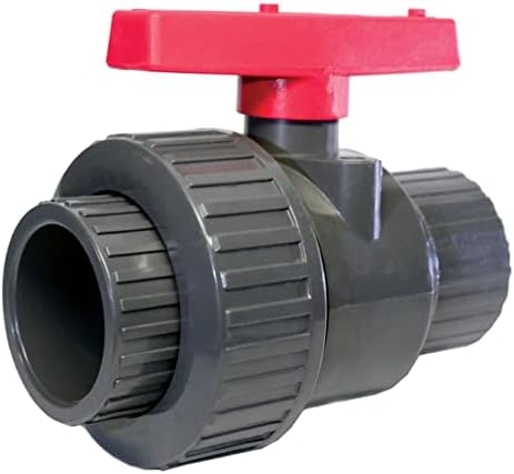 Американски клапан P200SUS 3/4 инча по график 80 PVC с с едно свързващ отточна вода, сив