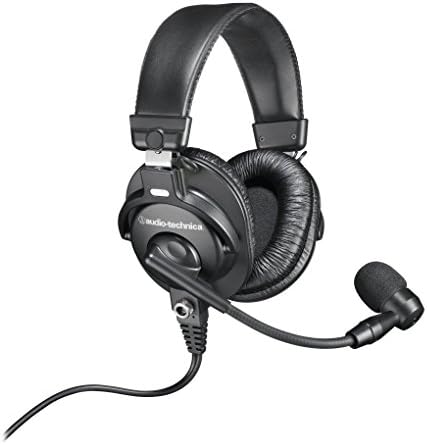Стерео слушалки за излъчване на Audio-Technica BPHS1 с Динамично кардиоидным микрофон Черен цвят, Регулируеми