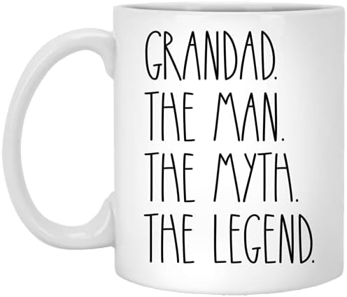 Кафеена чаша Grandad The Man The Мит The Legend Подаръци за дедушкиной чаши За Коледа - Подарък за рождения Ден - честит